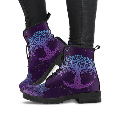 Purple Tree Of Life Womens Boots