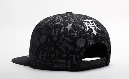 Mens Letter Print Snapback Hat Cap
