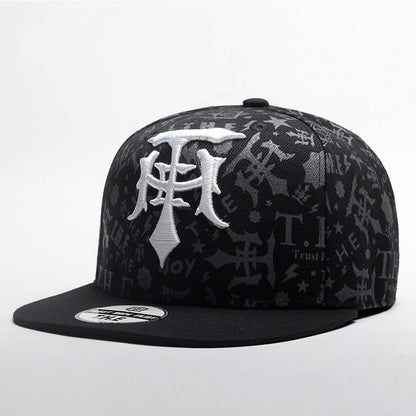 Mens Letter Print Snapback Hat Cap