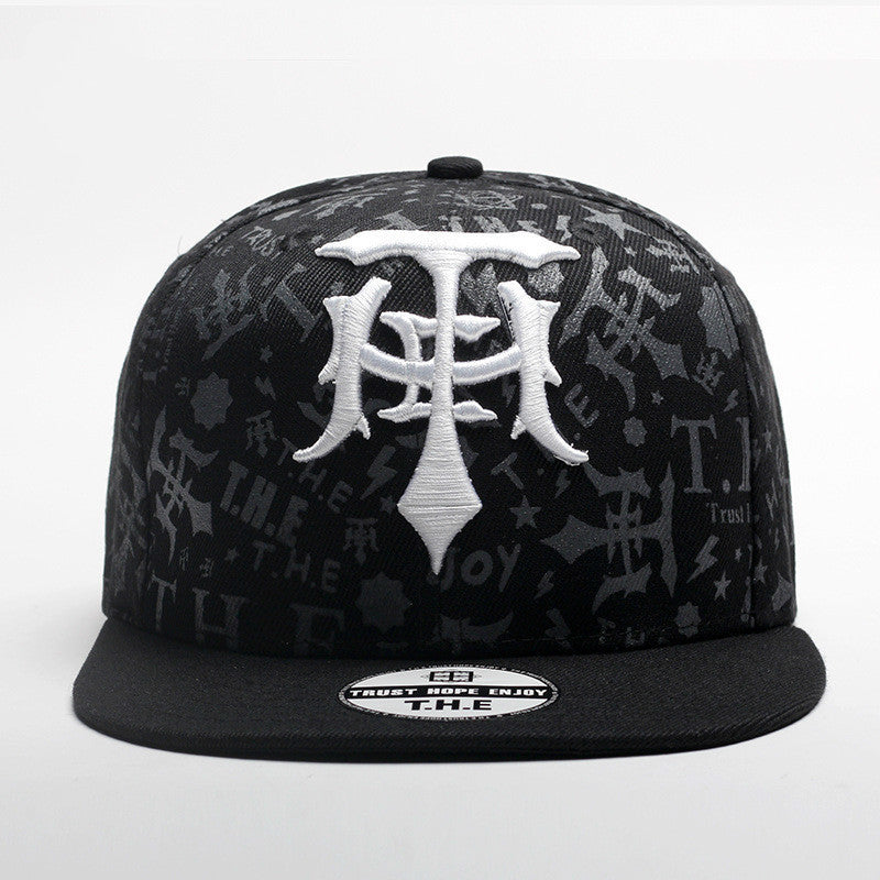 Mens Letter Print Snapback Hat Cap