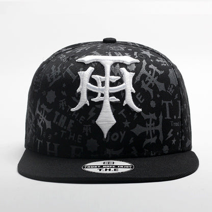 Mens Letter Print Snapback Hat Cap
