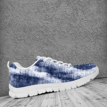 Blue Denim Abstract Sneakers