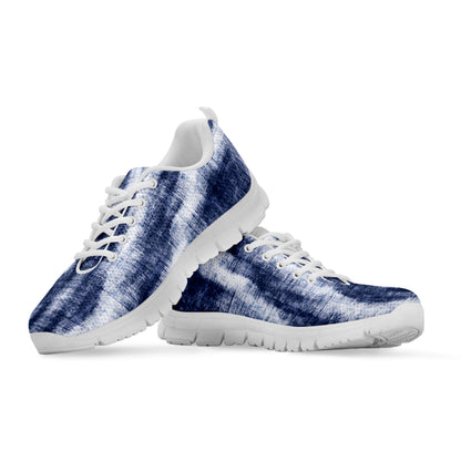 Blue Denim Abstract Sneakers