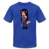 Cut Purple Cartoon Girl - royal blue