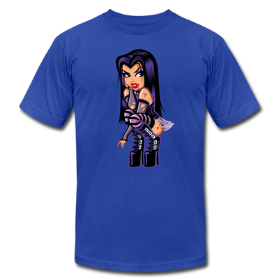 Cut Purple Cartoon Girl - royal blue