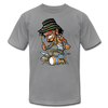 Drummer Cartoon T-Shirt - slate