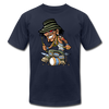 Drummer Cartoon T-Shirt - navy