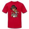 Drummer Cartoon T-Shirt - red