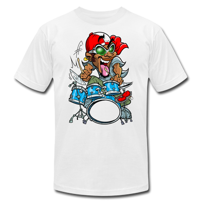 Drummer Cartoon T-Shirt - white