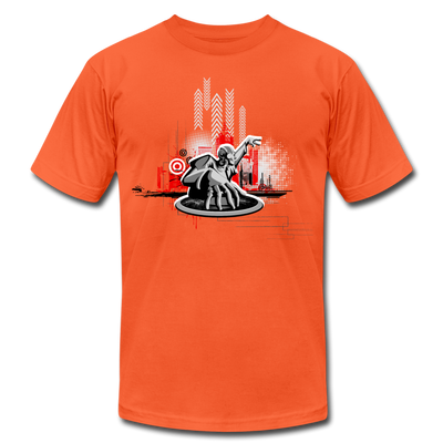 Abstract DJ Mixing T-Shirt - orange