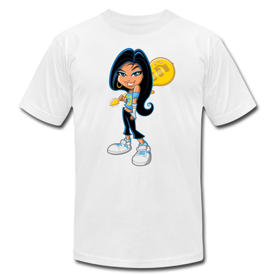 Cartoon Girl with Guitar T-Shirt - white