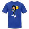 Cartoon Girl with Guitar T-Shirt - royal blue