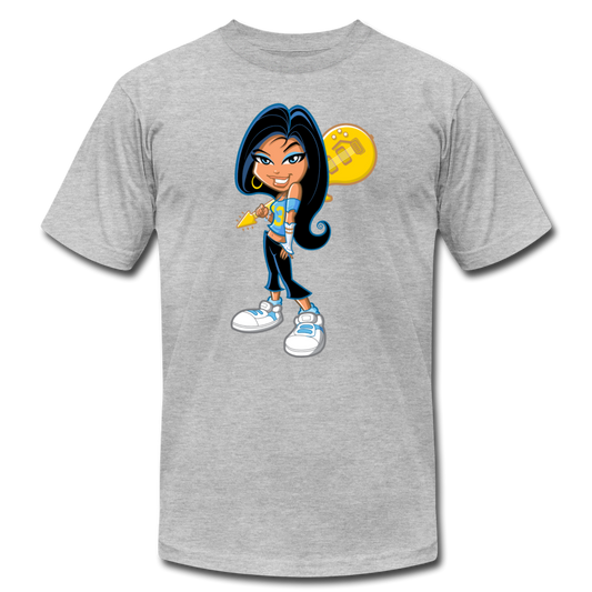 Cartoon Girl with Guitar T-Shirt - heather gray