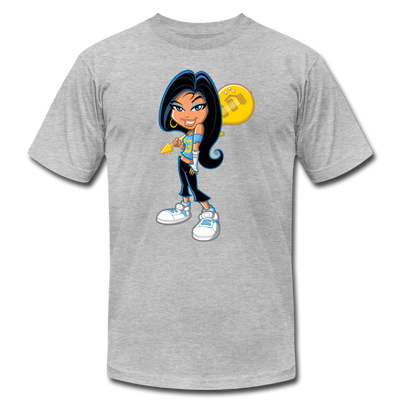 Cartoon Girl with Guitar T-Shirt - heather gray