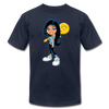 Cartoon Girl with Guitar T-Shirt - navy