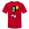 Cartoon Girl with Guitar T-Shirt - red