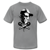 Hip Hop Skull & Cross Microphones T-Shirt - slate