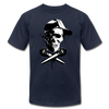 Hip Hop Skull & Cross Microphones T-Shirt - navy