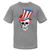 American Skull Hat T-Shirt - slate