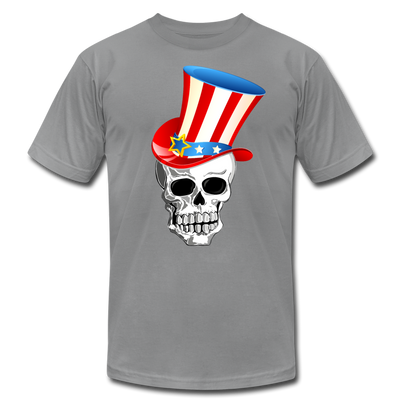 American Skull Hat T-Shirt - slate