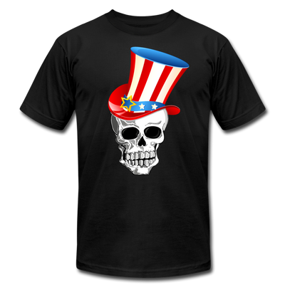 American Skull Hat T-Shirt - black
