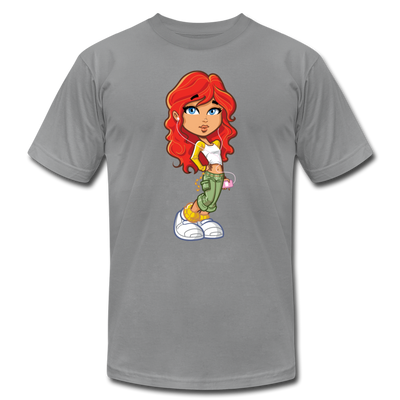 Cartoon Girl T-Shirt - slate