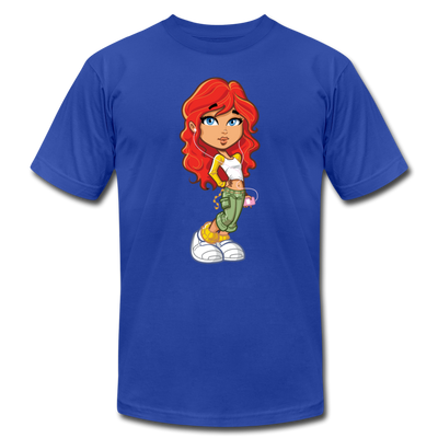 Cartoon Girl T-Shirt - royal blue