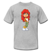 Cartoon Girl T-Shirt - heather gray