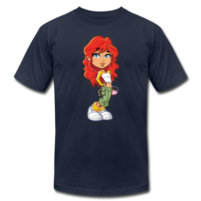 Cartoon Girl T-Shirt - navy