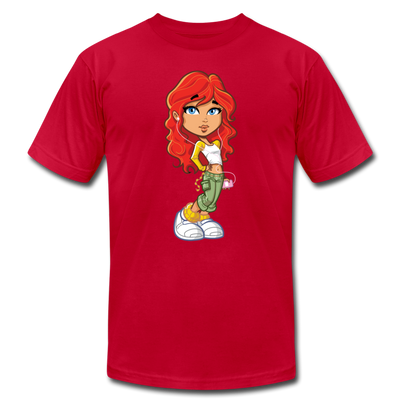 Cartoon Girl T-Shirt - red