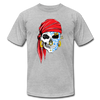 Pirate Skull T-Shirt - heather gray