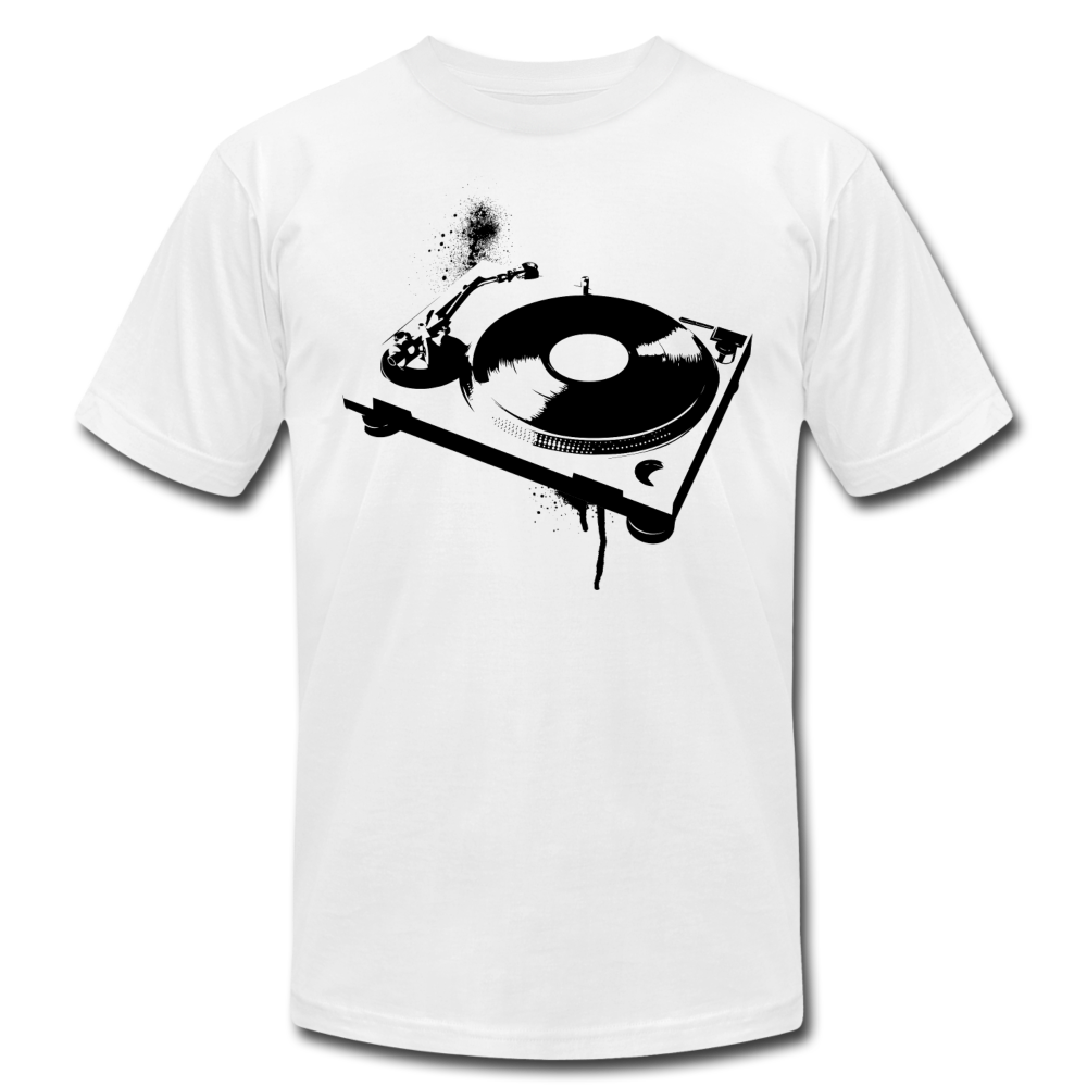 Black & White Turntable T-Shirt - white