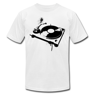 Black & White Turntable T-Shirt - white