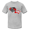 Music Notes & Speakers T-Shirt - heather gray
