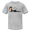 Cat Girl Cartoon T-Shirt - heather gray