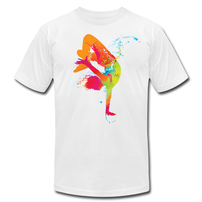 Colorful Abstract B-Boy Dancer T-Shirt - white