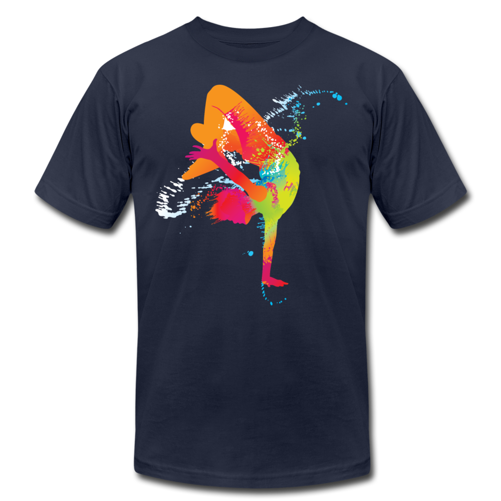 Colorful Abstract B-Boy Dancer T-Shirt - navy