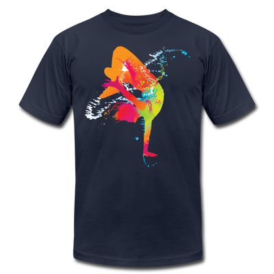 Colorful Abstract B-Boy Dancer T-Shirt - navy