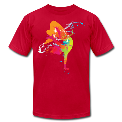 Colorful Abstract B-Boy Dancer T-Shirt - red