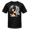Girl Wings Cartoon T-Shirt - black