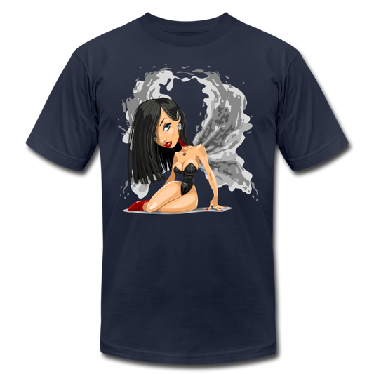 Girl Wings Cartoon T-Shirt - navy