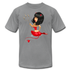 Devil Girl Cartoon T-Shirt - slate