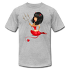 Devil Girl Cartoon T-Shirt - heather gray