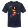 Devil Girl Cartoon T-Shirt - navy