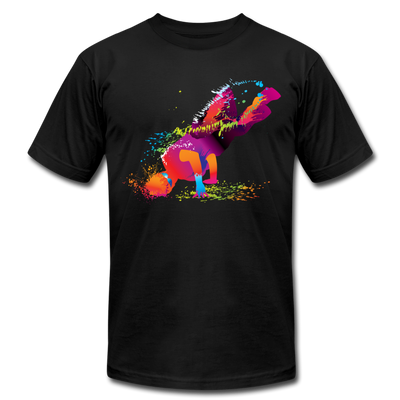 Colorful Abstract B-Boy Dancer T-Shirt - black