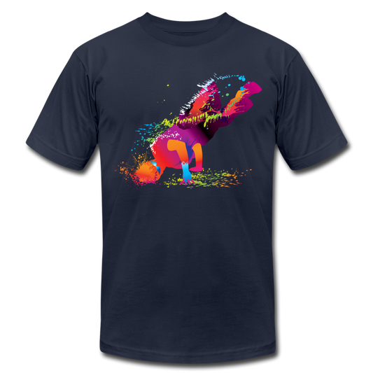 Colorful Abstract B-Boy Dancer T-Shirt - navy