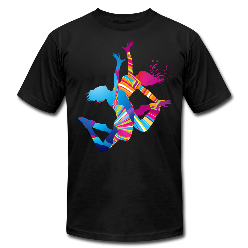 Colorful Abstract Dancers T-Shirt - black