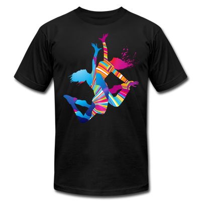 Colorful Abstract Dancers T-Shirt - black