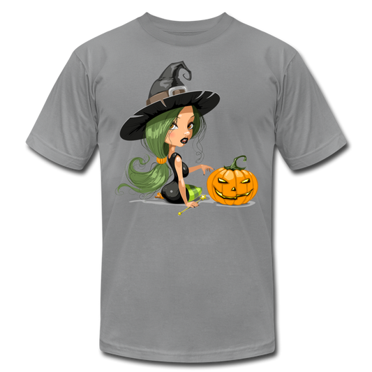 Halloween Witch Cartoon T-Shirt - slate