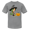 Halloween Witch Cartoon T-Shirt - slate